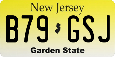 NJ license plate B79GSJ