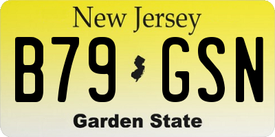 NJ license plate B79GSN