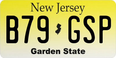 NJ license plate B79GSP