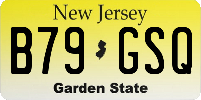 NJ license plate B79GSQ