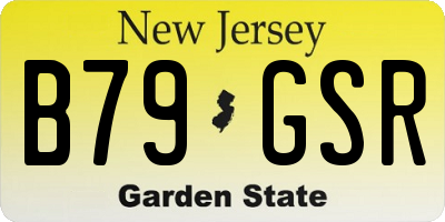 NJ license plate B79GSR