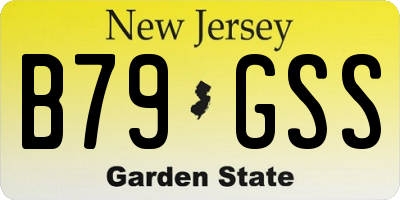 NJ license plate B79GSS