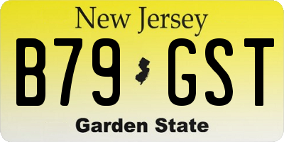 NJ license plate B79GST