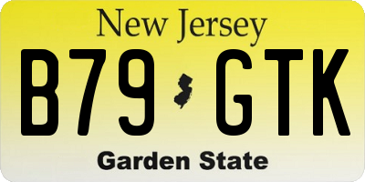 NJ license plate B79GTK