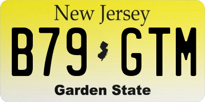 NJ license plate B79GTM