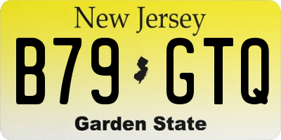 NJ license plate B79GTQ