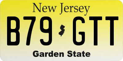 NJ license plate B79GTT