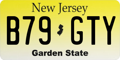 NJ license plate B79GTY