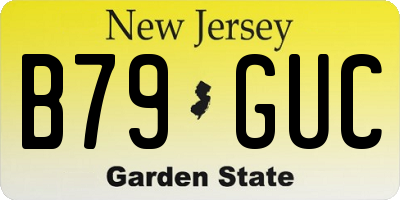 NJ license plate B79GUC
