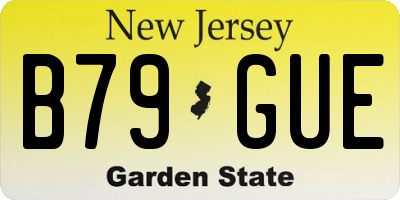 NJ license plate B79GUE