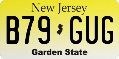 NJ license plate B79GUG