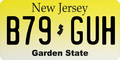NJ license plate B79GUH