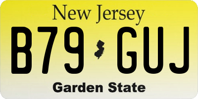 NJ license plate B79GUJ