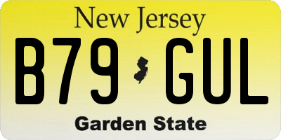 NJ license plate B79GUL