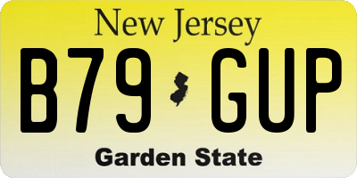 NJ license plate B79GUP