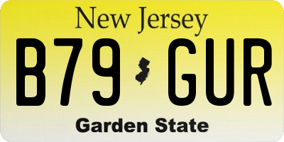 NJ license plate B79GUR