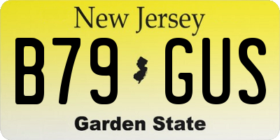 NJ license plate B79GUS