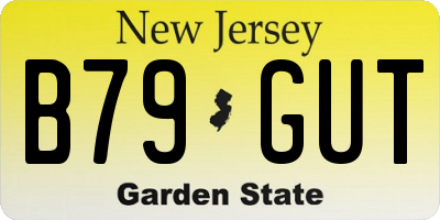 NJ license plate B79GUT