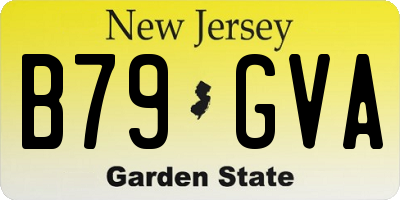 NJ license plate B79GVA