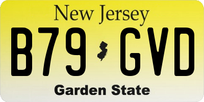 NJ license plate B79GVD