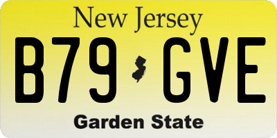 NJ license plate B79GVE