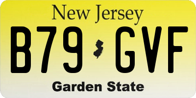 NJ license plate B79GVF