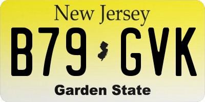 NJ license plate B79GVK