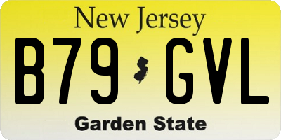 NJ license plate B79GVL