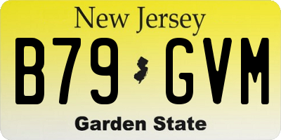 NJ license plate B79GVM