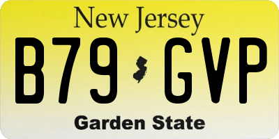 NJ license plate B79GVP