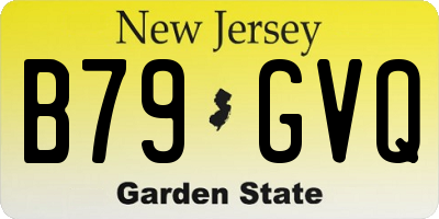 NJ license plate B79GVQ