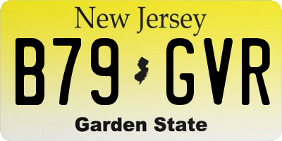NJ license plate B79GVR