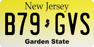 NJ license plate B79GVS