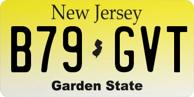 NJ license plate B79GVT