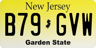 NJ license plate B79GVW