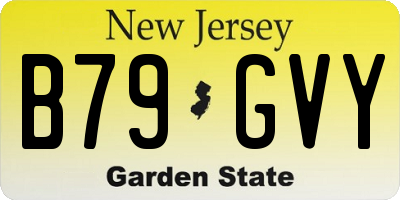 NJ license plate B79GVY