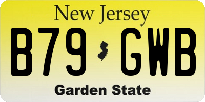 NJ license plate B79GWB