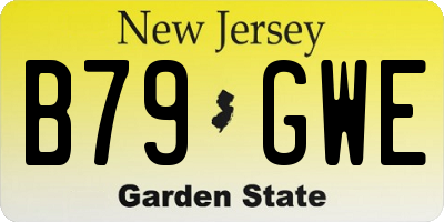 NJ license plate B79GWE