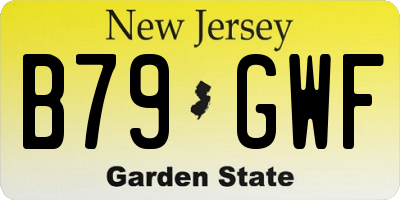 NJ license plate B79GWF