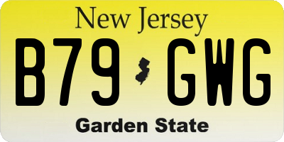 NJ license plate B79GWG