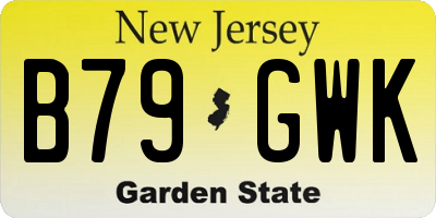 NJ license plate B79GWK