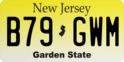 NJ license plate B79GWM