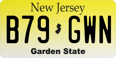 NJ license plate B79GWN