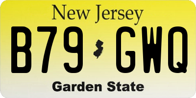 NJ license plate B79GWQ