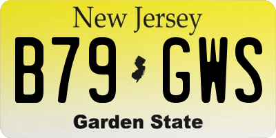 NJ license plate B79GWS