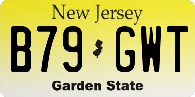 NJ license plate B79GWT