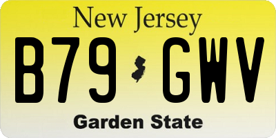 NJ license plate B79GWV