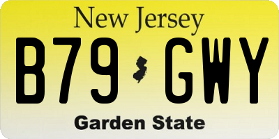 NJ license plate B79GWY