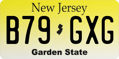 NJ license plate B79GXG