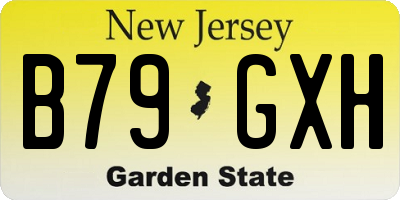NJ license plate B79GXH
